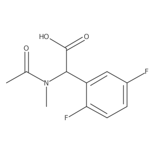 2-(2,5-difluorophenyl)-2-(N-methylacetamido)acetic acid Structure