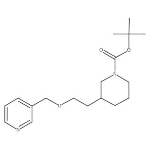 tert-Butyl 3-(2-(pyridin-3-ylmethoxy)ethyl)piperidine-1-carboxylate Structure