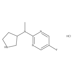 5-fluoro-N-methyl-N-(pyrrolidin-3-yl)pyrimidin-2-amine hydrochloride Structure