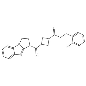 1-(3-(2,3-dihydro-1H-benzo[d]imidazo[1,2-a]imidazole-1-carbonyl)azetidin-1-yl)-2-(2-fluorophenoxy)ethanone Structure