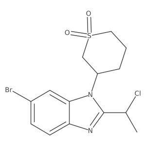 3-(6-Bromo-2-(1-chloroethyl)-1H-benzo[d]imidazol-1-yl)tetrahydro-2H-thiopyran 1,1-dioxide Structure