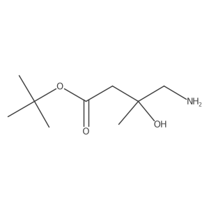 Tert-butyl 4-amino-3-hydroxy-3-methylbutanoate结构式