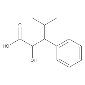 2-Hydroxy-4-methyl-3-phenylpentanoic acid结构式