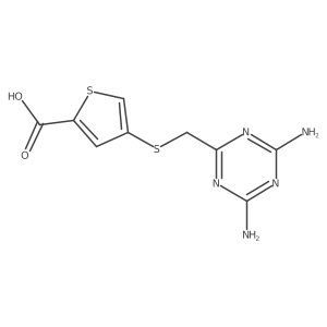 2-Thiophenecarboxylic acid, 4-[[(4,6-diamino-1,3,5-triazin-2-yl)methyl]thio]- Structure