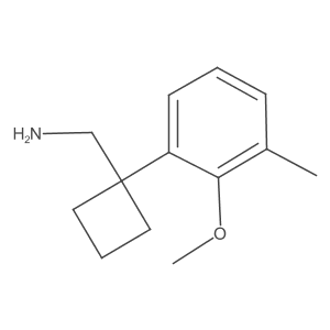 [1-(2-Methoxy-3-methylphenyl)cyclobutyl]methanamine结构式