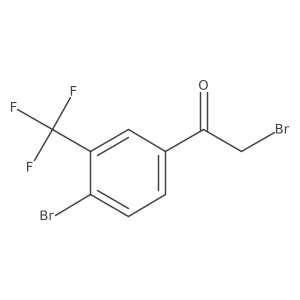 4-Bromo-3-(trifluoromethyl)phenacyl bromide结构式