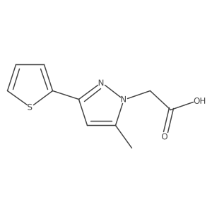 2-(5-methyl-3-(thiophen-2-yl)-1H-pyrazol-1-yl)acetic acid Structure