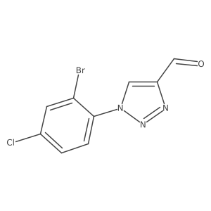 1-(2-bromo-4-chloro-phenyl)triazole-4-carbaldehyde Structure