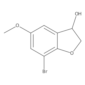 7-Bromo-5-methoxy-2,3-dihydro-1-benzofuran-3-ol Structure