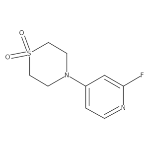 4-(2-Fluoropyridin-4-yl)-1lambda6-thiomorpholine-1,1-dione Structure