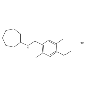 N-(4-methoxy-2,5-dimethylbenzyl)cycloheptanamine hydrobromide结构式