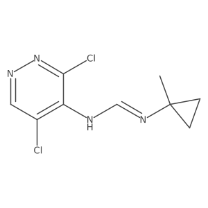 N-(3,5-Dichloro-4-pyridazinyl)-N'-(1-methylcyclopropyl)methanimidamide结构式