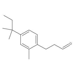 3-[2-Methyl-4-(2-methylbutan-2-yl)phenyl]propanal结构式