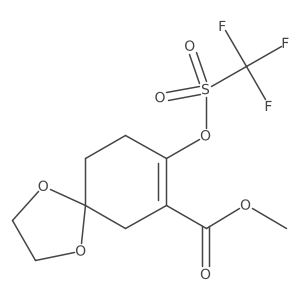 8-[(Trifluoromethylsulfonyl)oxy]-1,4-dioxaspiro[4.5]deca-7-ene-7-carboxylic acid methyl ester Structure