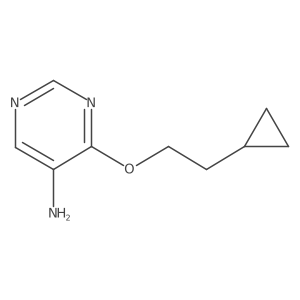 4-(2-Cyclopropylethoxy)pyrimidin-5-amine结构式