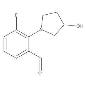 3-Fluoro-2-(3-hydroxypyrrolidin-1-yl)benzaldehyde结构式