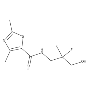 5-Thiazolecarboxamide, N-(2,2-difluoro-3-hydroxypropyl)-2,4-dimethyl-结构式