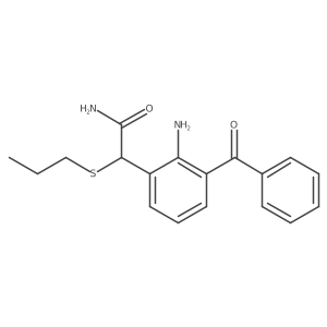2-Amino-3-benzoyl-alpha-(propylthio)benzeneacetamide Structure