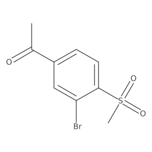 1-(3-Bromo-4-methylsulfonylphenyl)ethanone结构式