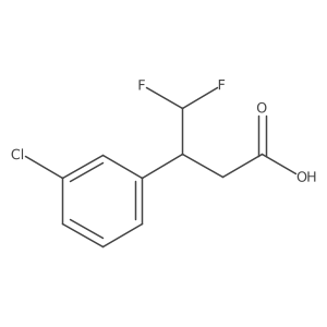 3-(3-Chlorophenyl)-4,4-difluorobutanoic acid结构式