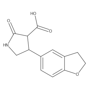 Rel-(3R,4S)-4-(2,3-dihydrobenzofuran-5-yl)-2-oxopyrrolidine-3-carboxylic acid结构式