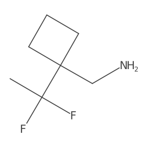 [1-(1,1-Difluoroethyl)cyclobutyl]methanamine结构式