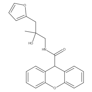 N-(3-(furan-2-yl)-2-hydroxy-2-methylpropyl)-9H-xanthene-9-carboxamide Structure