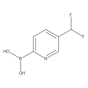 5-(Difluoromethyl)pyridine-2-boronic Acid结构式