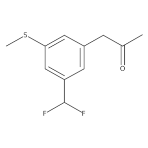 1-(3-(Difluoromethyl)-5-(methylthio)phenyl)propan-2-one结构式