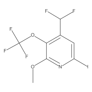 4-(Difluoromethyl)-6-iodo-2-methoxy-3-(trifluoromethoxy)pyridine结构式