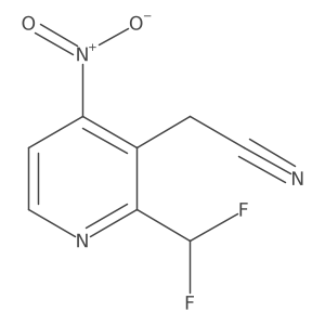 2-(Difluoromethyl)-4-nitropyridine-3-acetonitrile结构式