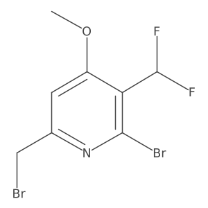2-Bromo-6-(bromomethyl)-3-(difluoromethyl)-4-methoxypyridine Structure