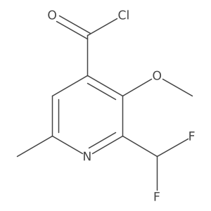2-(Difluoromethyl)-3-methoxy-6-methylpyridine-4-carbonyl chloride Structure