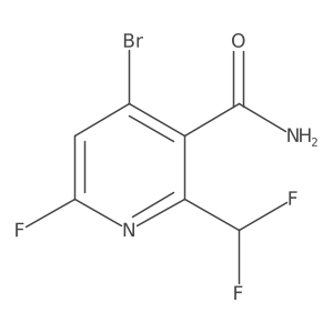 4-Bromo-2-(difluoromethyl)-6-fluoronicotinamide结构式