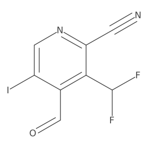 3-(Difluoromethyl)-4-formyl-5-iodopicolinonitrile Structure