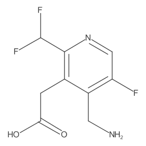 2-(4-(Aminomethyl)-2-(difluoromethyl)-5-fluoropyridin-3-yl)acetic acid Structure