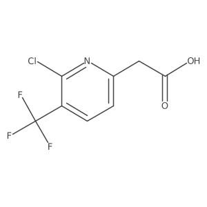 2-Chloro-3-(trifluoromethyl)pyridine-6-acetic acid结构式