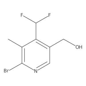 (6-Bromo-4-(difluoromethyl)-5-methylpyridin-3-yl)methanol Structure