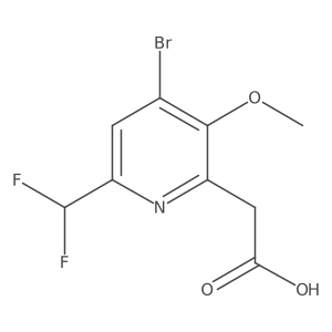 2-(4-Bromo-6-(difluoromethyl)-3-methoxypyridin-2-yl)acetic acid Structure