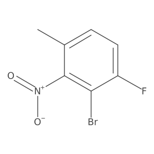 3-Bromo-4-fluoro-2-nitrotoluene结构式