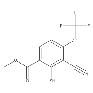 Methyl 3-cyano-2-mercapto-4-(trifluoromethoxy)benzoate Structure