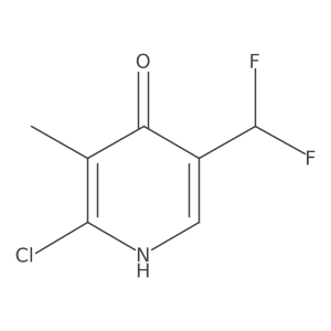 2-Chloro-5-(difluoromethyl)-3-methylpyridin-4-ol结构式