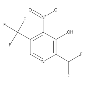 2-(Difluoromethyl)-3-hydroxy-4-nitro-5-(trifluoromethyl)pyridine Structure