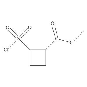 Methyl (1S,2S)-2-chlorosulfonylcyclobutane-1-carboxylate结构式