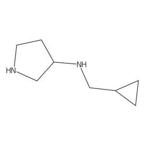 (3R)-N-(cyclopropylmethyl)pyrrolidin-3-amine结构式