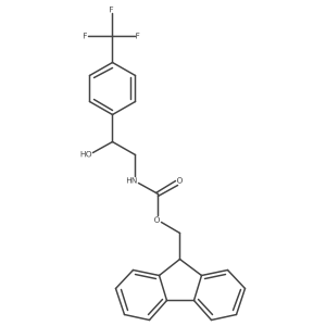 (9H-fluoren-9-yl)methyl N-{2-hydroxy-2-[4-(trifluoromethyl)phenyl]ethyl}carbamate Structure