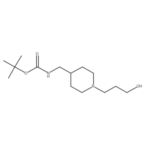 [1-(3-Hydroxy-propyl)-piperidin-4-ylmethyl]-carbamicacidtert-butylester结构式