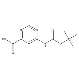 6-((tert-Butoxycarbonyl)amino)pyrimidine-4-carboxylic acid Structure