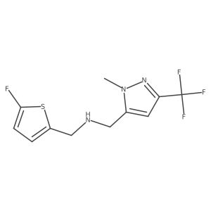 [(5-fluorothiophen-2-yl)methyl]({[1-methyl-3-(trifluoromethyl)-1H-pyrazol-5-yl]methyl})amine结构式