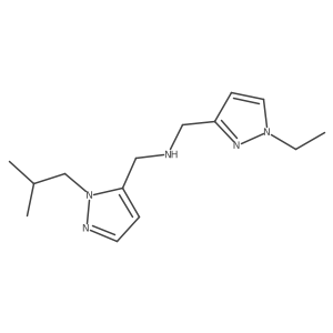[(1-ethyl-1H-pyrazol-3-yl)methyl]({[1-(2-methylpropyl)-1H-pyrazol-5-yl]methyl})amine Structure